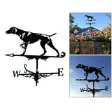 Maxbell 2pcs Weather Vane Black Hound for Practical Farm Home Outdoor Garden Crafts