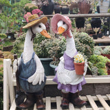 Maxbell 2 Piece Lawn Decorative Mini Resin Duck Art Crafts for Pond Outdoor