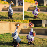 Maxbell 2 Piece Lawn Decorative Mini Resin Duck Art Crafts for Pond Outdoor