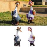 Maxbell 2 Piece Lawn Decorative Mini Resin Duck Art Crafts for Pond Outdoor