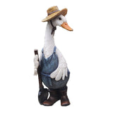 Maxbell 2 Piece Lawn Decorative Mini Resin Duck Art Crafts for Pond Outdoor