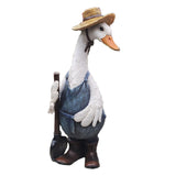 Maxbell 2 Piece Lawn Decorative Mini Resin Duck Art Crafts for Pond Outdoor