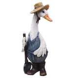 Maxbell 2 Piece Lawn Decorative Mini Resin Duck Art Crafts for Pond Outdoor