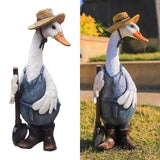Maxbell 2 Piece Lawn Decorative Mini Resin Duck Art Crafts for Pond Outdoor
