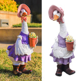 Maxbell 2 Piece Lawn Decorative Mini Resin Duck Art Crafts for Pond Outdoor