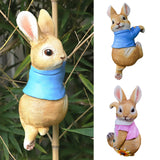 Maxbell 4x Exquisite Rabbit Ornaments Garden Statue Figurines for Outdoor Indoor