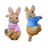 Maxbell 4x Exquisite Rabbit Ornaments Garden Statue Figurines for Outdoor Indoor