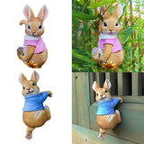 Maxbell 4x Exquisite Rabbit Ornaments Garden Statue Figurines for Outdoor Indoor