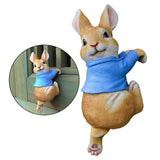 Maxbell 4x Exquisite Rabbit Ornaments Garden Statue Figurines for Outdoor Indoor