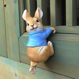 Maxbell 4x Exquisite Rabbit Ornaments Garden Statue Figurines for Outdoor Indoor