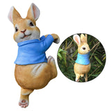 Maxbell 4x Exquisite Rabbit Ornaments Garden Statue Figurines for Outdoor Indoor