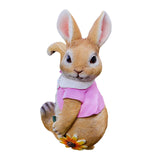 Maxbell 4x Exquisite Rabbit Ornaments Garden Statue Figurines for Outdoor Indoor