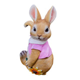 Maxbell 4x Exquisite Rabbit Ornaments Garden Statue Figurines for Outdoor Indoor