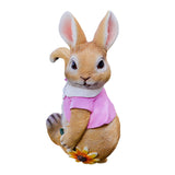 Maxbell 4x Exquisite Rabbit Ornaments Garden Statue Figurines for Outdoor Indoor