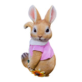 Maxbell 4x Exquisite Rabbit Ornaments Garden Statue Figurines for Outdoor Indoor