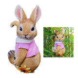 Maxbell 4x Exquisite Rabbit Ornaments Garden Statue Figurines for Outdoor Indoor