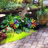 Maxbell 2 Pieces Windmill Pinwheel Wind Spinner Toy Garden Party Decor