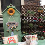 Maxbell 2pcs Door Welcome Sign Decorative Front Door Patio Garden Ornament
