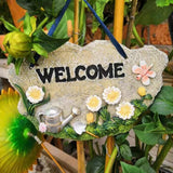 Maxbell 2pcs Door Welcome Sign Decorative Front Door Patio Garden Ornament