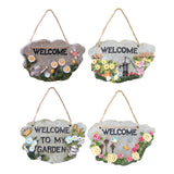 Maxbell 2pcs Door Welcome Sign Decorative Front Door Patio Garden Ornament
