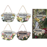 Maxbell 2pcs Door Welcome Sign Decorative Front Door Patio Garden Ornament