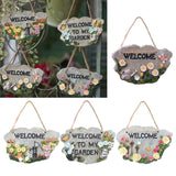 Maxbell 2pcs Door Welcome Sign Decorative Front Door Patio Garden Ornament