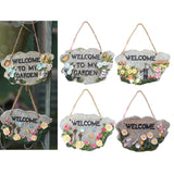 Maxbell 2pcs Door Welcome Sign Decorative Front Door Patio Garden Ornament