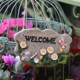 Maxbell 2pcs Door Welcome Sign Decorative Front Door Patio Garden Ornament