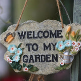 Maxbell 2pcs Door Welcome Sign Decorative Front Door Patio Garden Ornament