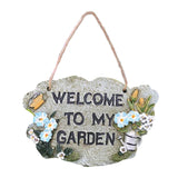 Maxbell 2pcs Door Welcome Sign Decorative Front Door Patio Garden Ornament