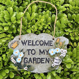 Maxbell 2pcs Door Welcome Sign Decorative Front Door Patio Garden Ornament