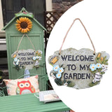 Maxbell 2pcs Door Welcome Sign Decorative Front Door Patio Garden Ornament