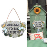 Maxbell 2pcs Door Welcome Sign Decorative Front Door Patio Garden Ornament