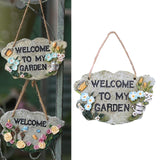 Maxbell 2pcs Door Welcome Sign Decorative Front Door Patio Garden Ornament