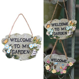 Maxbell 2pcs Door Welcome Sign Decorative Front Door Patio Garden Ornament