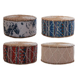 4pcs Handmade Straw Futon Floor Pillow Meditation Stool Pouf Bohemia