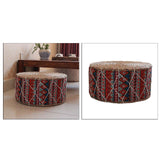 4pcs Handmade Straw Futon Floor Pillow Meditation Stool Pouf Bohemia