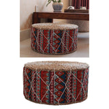 4pcs Handmade Straw Futon Floor Pillow Meditation Stool Pouf Bohemia