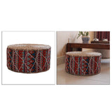 4pcs Handmade Straw Futon Floor Pillow Meditation Stool Pouf Bohemia