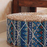 4pcs Handmade Straw Futon Floor Pillow Meditation Stool Pouf Bohemia