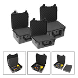 Waterproof Hard Case ABS Plastic Tool Storage Carry Case Outdoor Box wFoam L