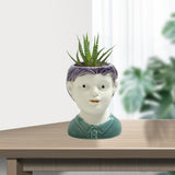 Maxbell 2 Pcs Cute Succulent Pots Ceramic Planter Small Succulent Pot with Drainage