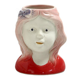 Maxbell 2x Succulent Pots Ceramic Planter Small Succulent Pot with Drainage Girl Boy