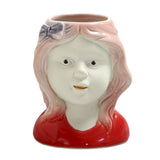 Maxbell 2x Succulent Pots Ceramic Planter Small Succulent Pot with Drainage Girl Boy
