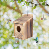 Maxbell 2xShabby Wooden Bird House Weatherproof Parrot Bird Nest Breeding Sleeping Box