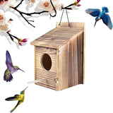 Maxbell 2xShabby Wooden Bird House Weatherproof Parrot Bird Nest Breeding Sleeping Box