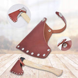 Maxbell 2xPU Leather Axe Hatchet Blade Cover Axe Head Sheath Case Belt Holster