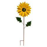Maxbell 2pcs Garden Sunflower Wind Spinner Flower Sculpture for Patio Decoration