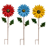 Maxbell 2x Garden Sunflower Wind Spinner Flower Sculpture for Backyard Patio Decor