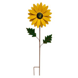 Maxbell 2x Garden Sunflower Wind Spinner Flower Sculpture for Backyard Patio Decor